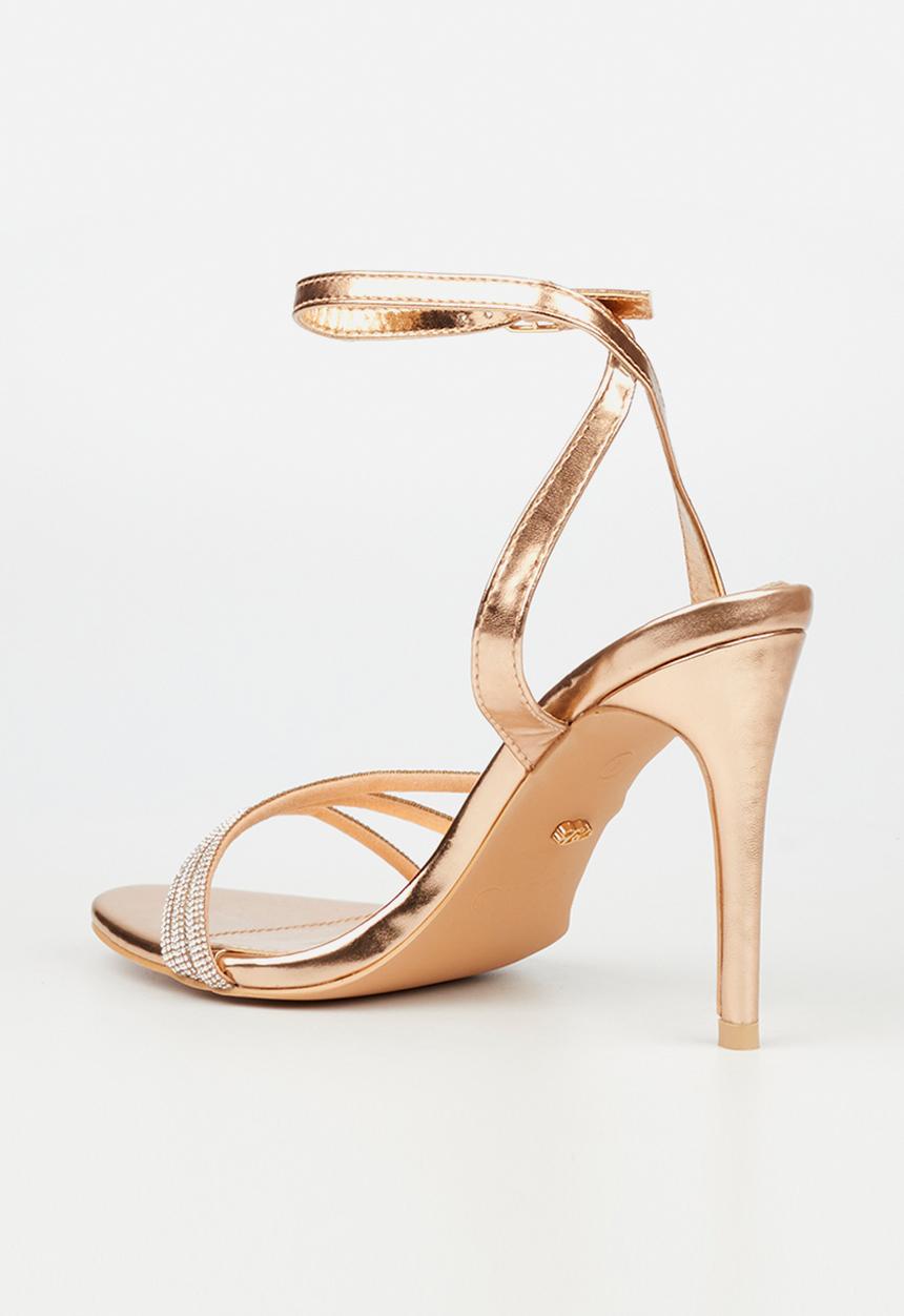 Miss Black - Jazz 10 stiletto heel - rose gold