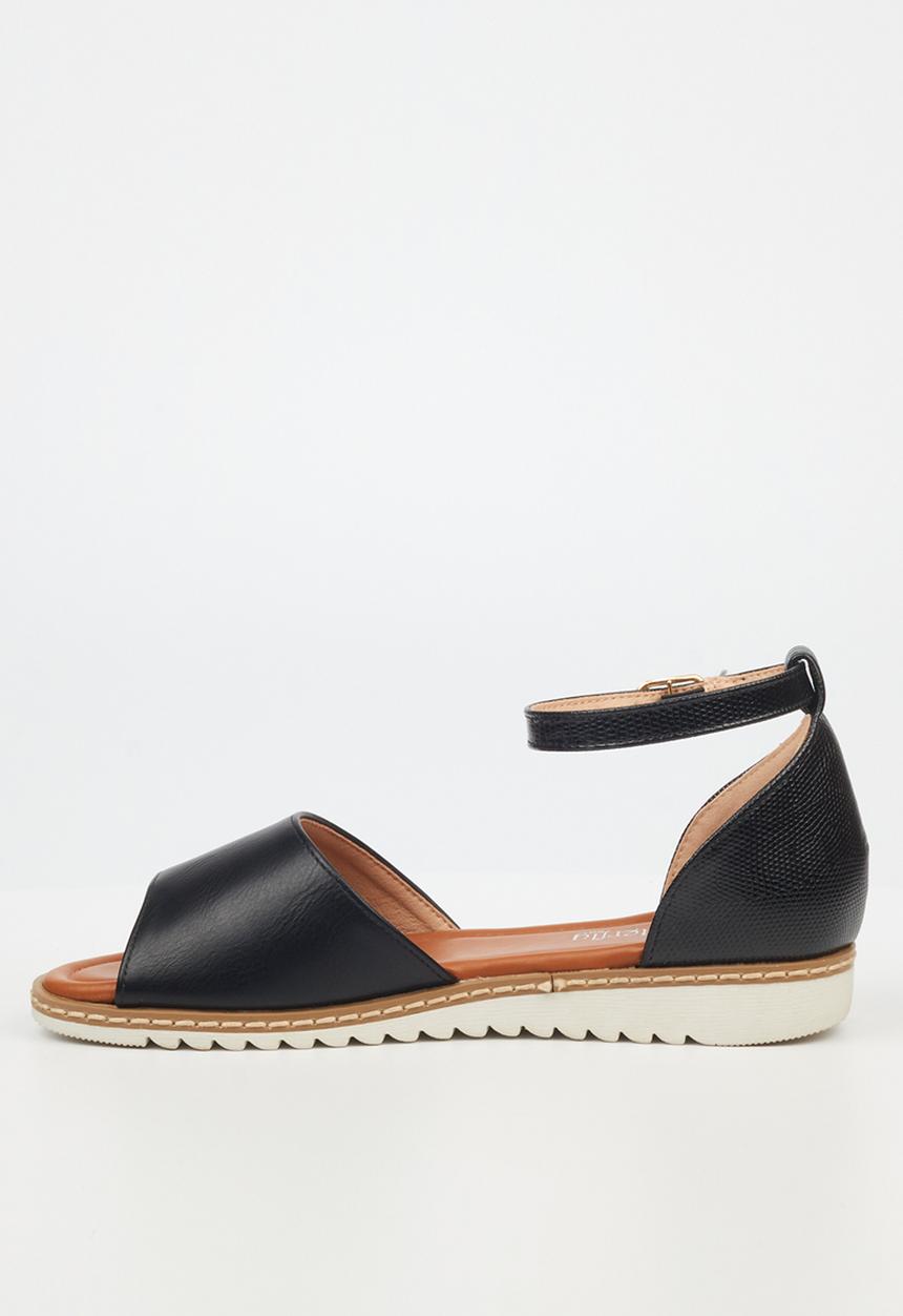 Butterfly Feet - Walnut 2 sandal - black