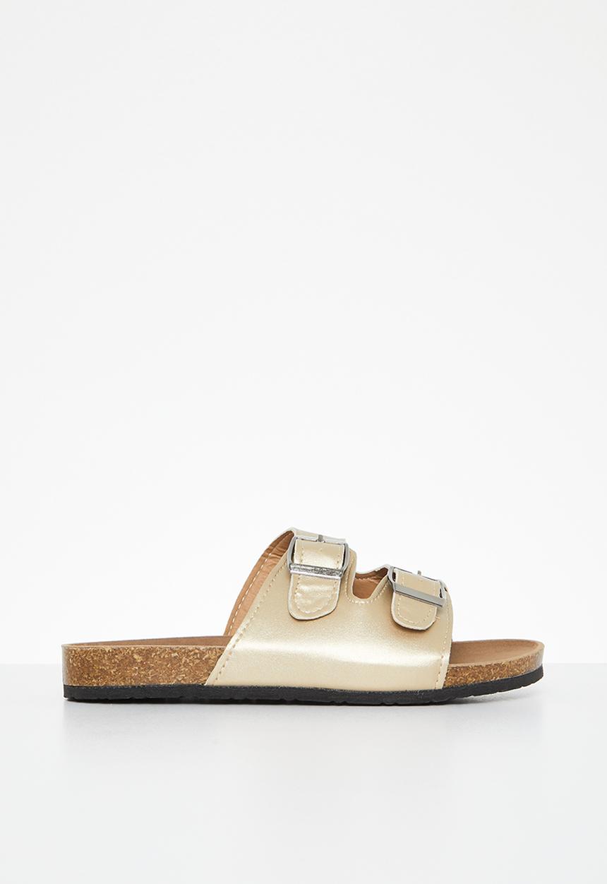 Pop Candy - Girls twin strap sandals - gold