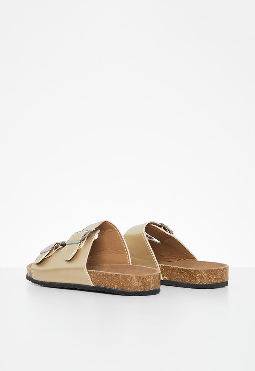 Pop Candy - Girls twin strap sandals - gold