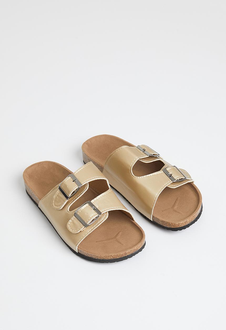 Pop Candy - Girls twin strap sandals - gold