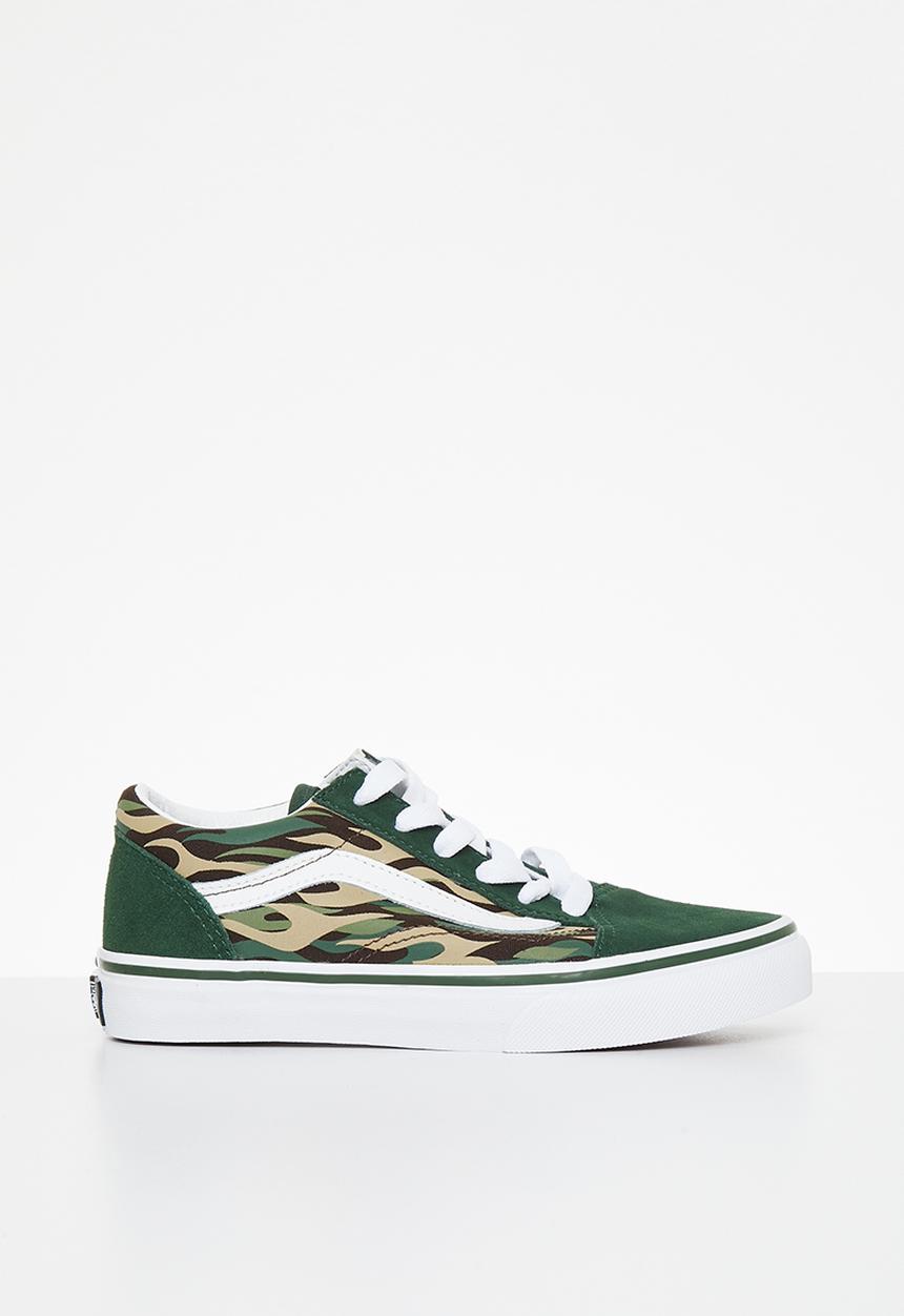 Vans - Uy old skool - flame camo green/multi