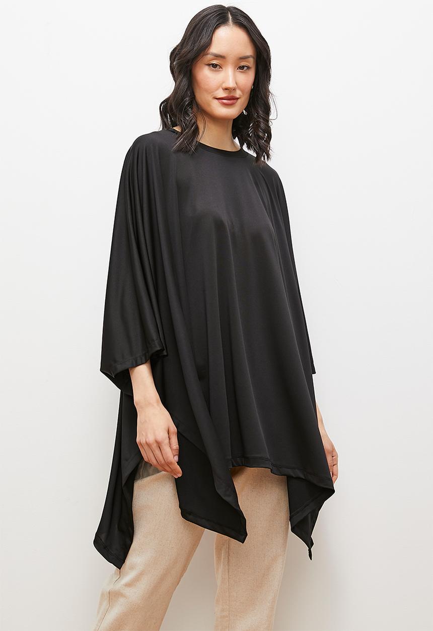 edit - Moderate oversized top - black
