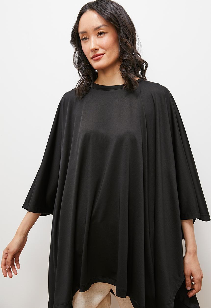 edit - Moderate oversized top - black