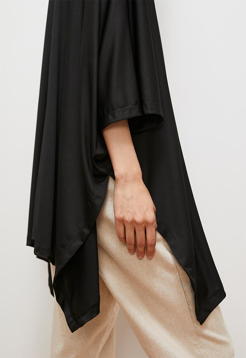 edit - Moderate oversized top - black