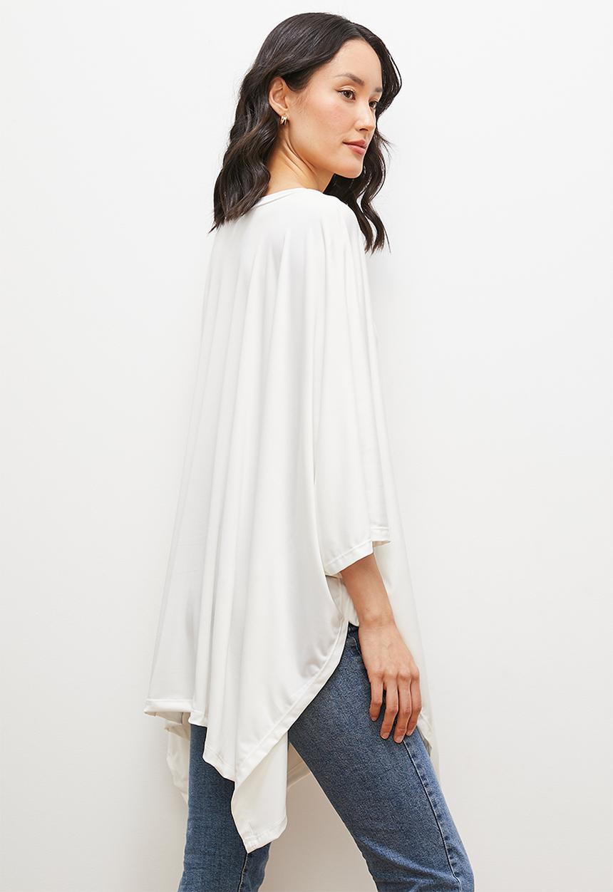edit - Moderate oversized top - white