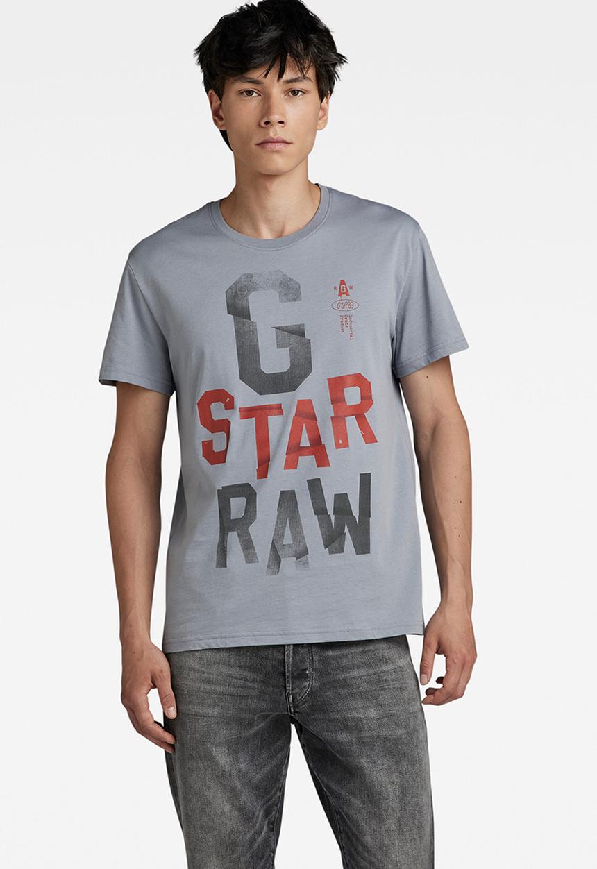 G-STAR - Wrinkled letters r t - dim grey
