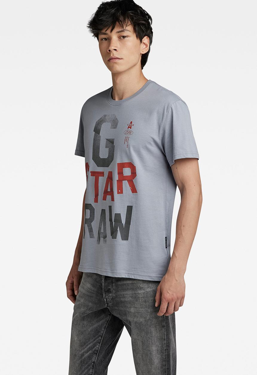 G-STAR - Wrinkled letters r t - dim grey