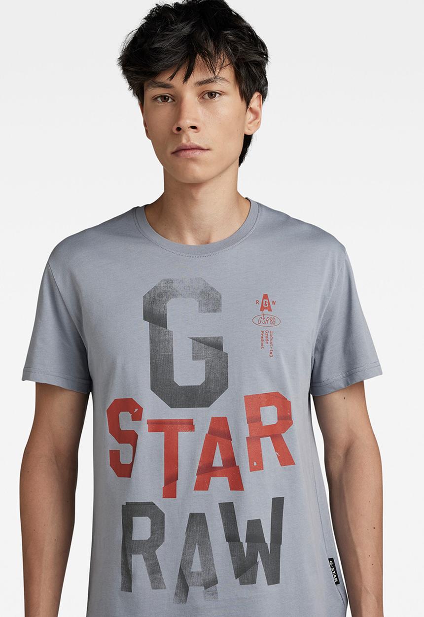 G-STAR - Wrinkled letters r t - dim grey