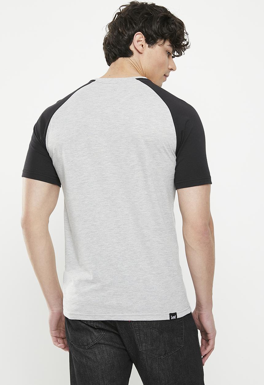 Lee  - Col block raglan tee - grey melange