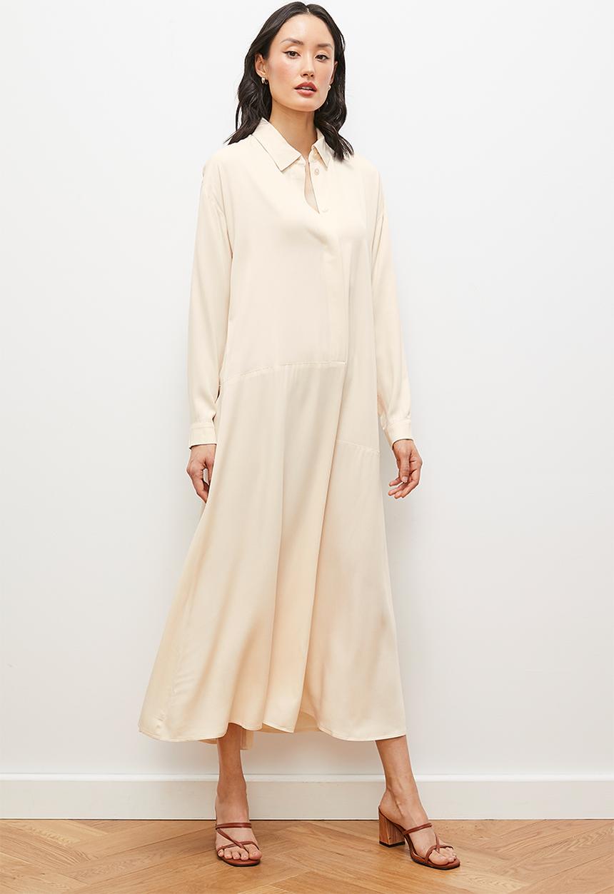 edit - Soft utility shirt dress - natural