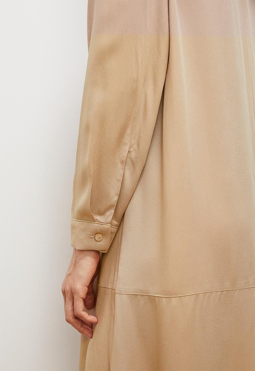 edit - Soft utility shirt dress - beige