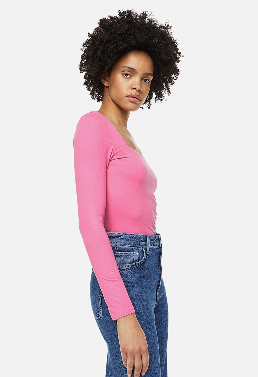H&M - Long-sleeved jersey top - pink