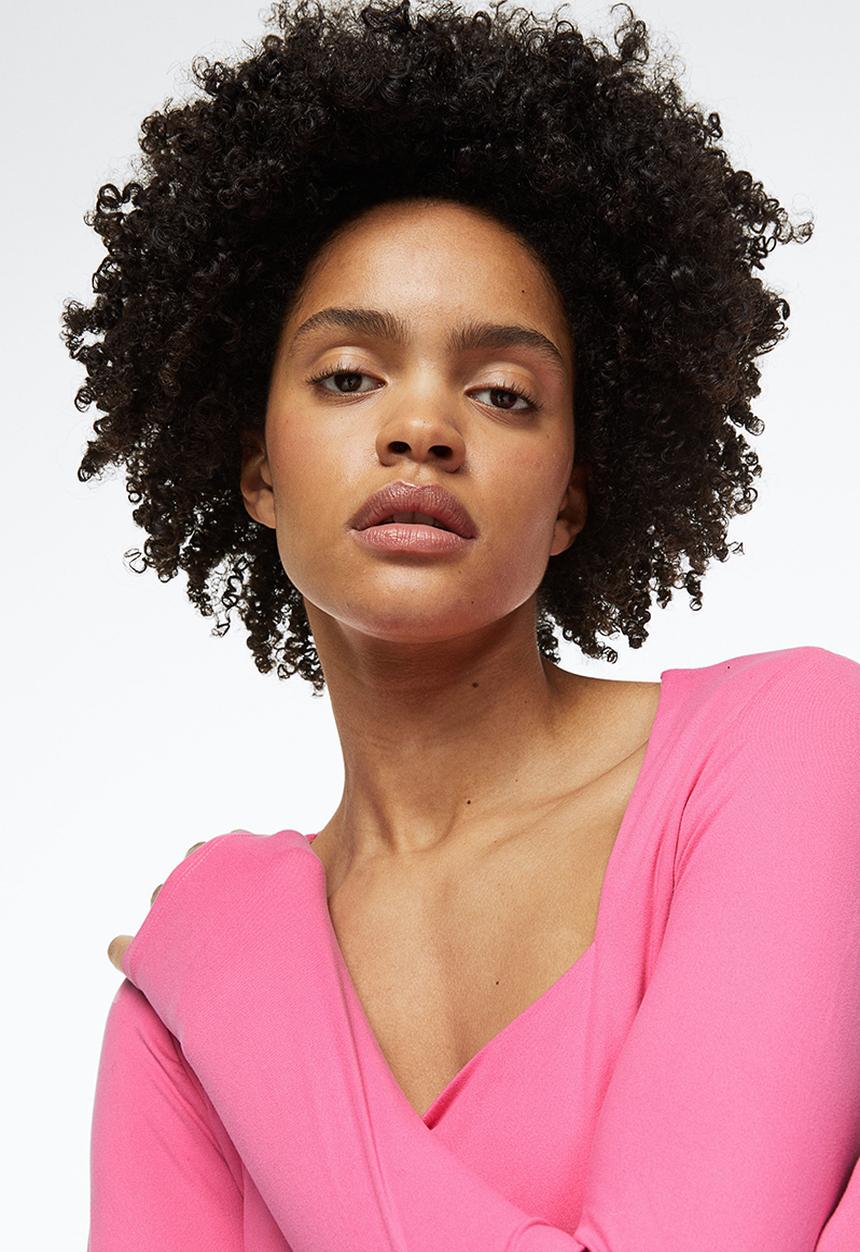 H&M - Long-sleeved jersey top - pink