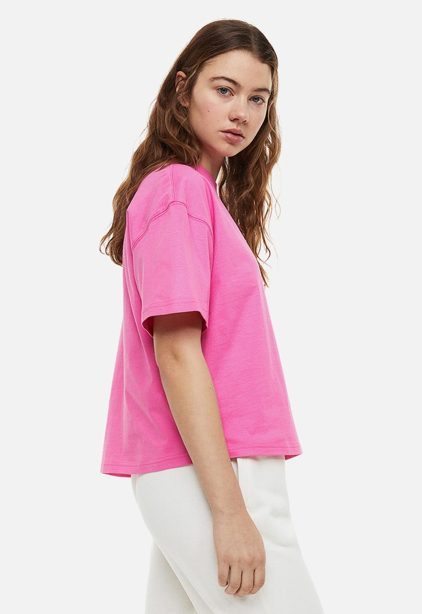 H&M - Oversized T-shirt - cerise 