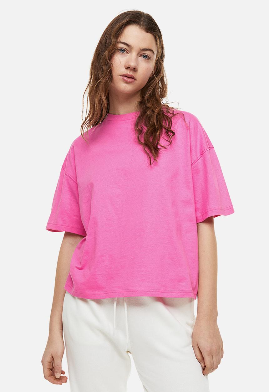 H&M - Oversized T-shirt - cerise 