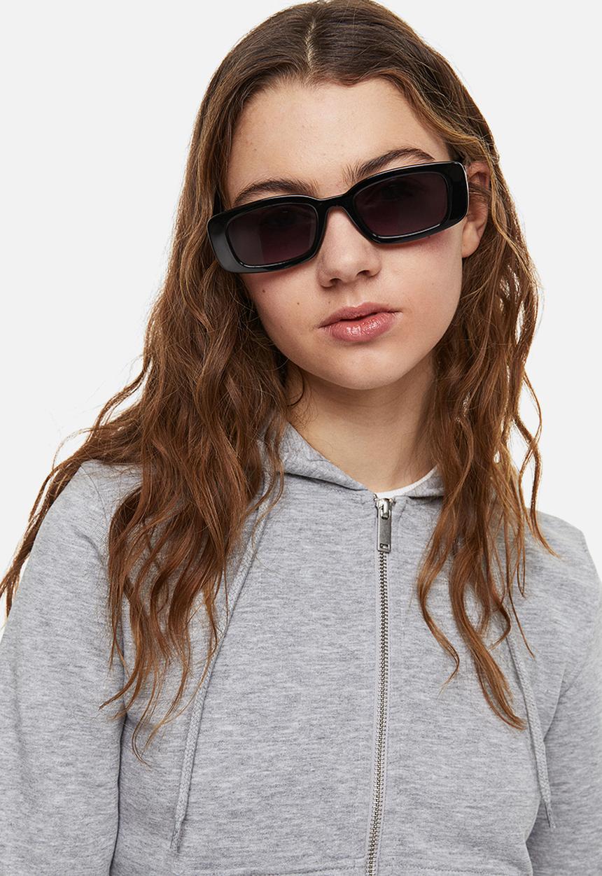 H&M - Fitted zip-through hoodie - light grey marl