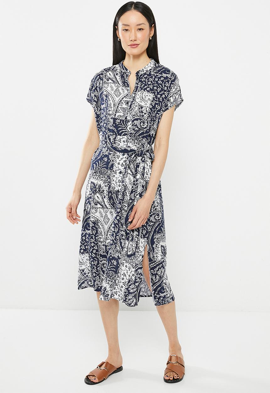 Vero Moda - Ebba anna short sleeve dress - navy