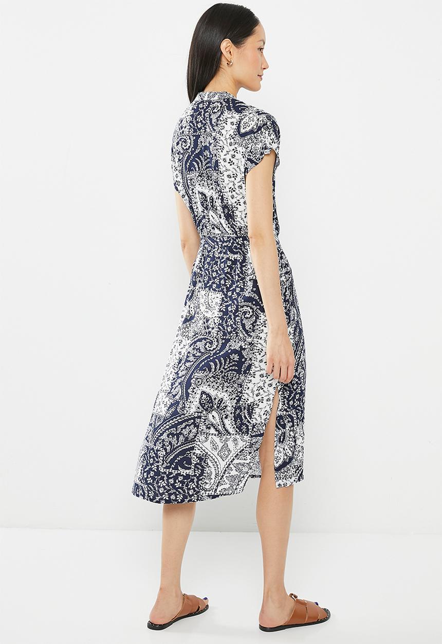 Vero Moda - Ebba anna short sleeve dress - navy