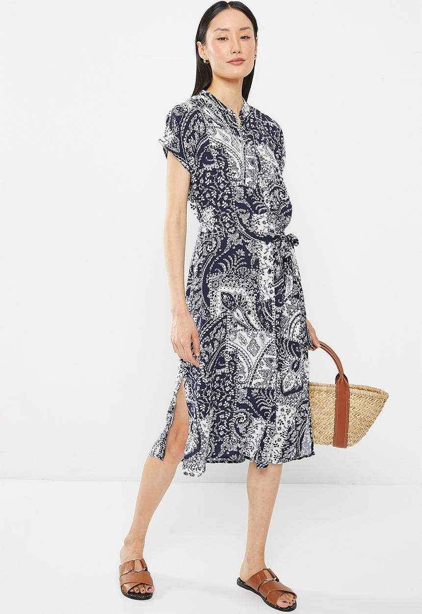 Vero Moda - Ebba anna short sleeve dress - navy