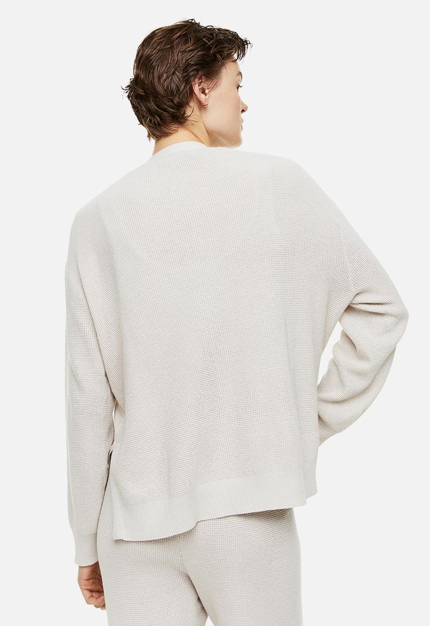 H&M - Waffle-knit cardigan - greige