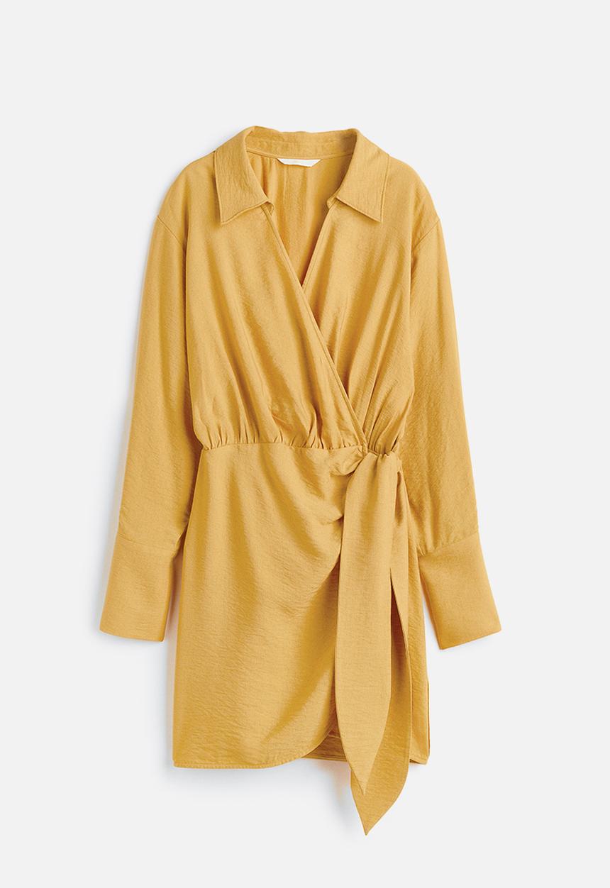 H&M - Wrap dress - yellow