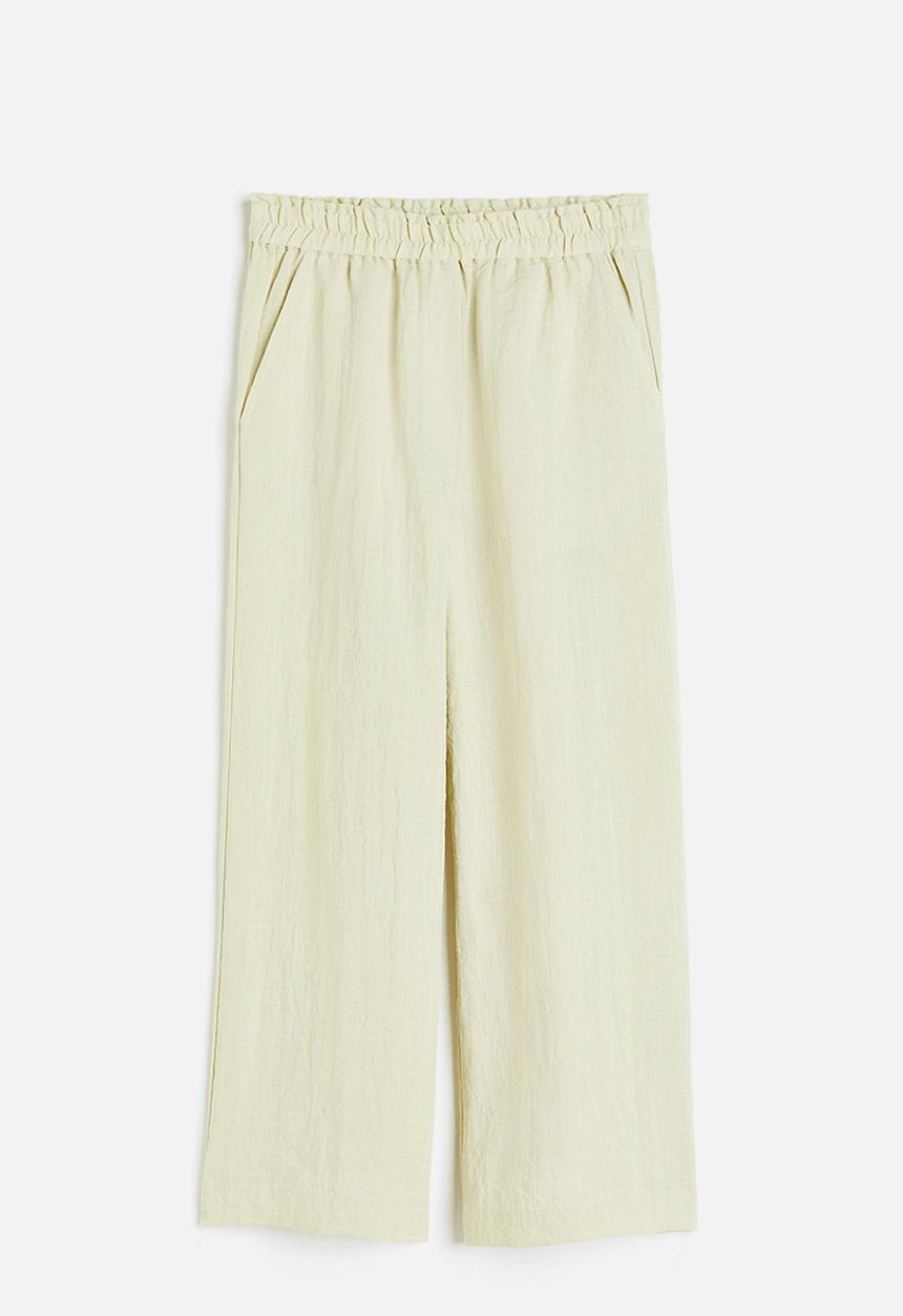 H&M - Straight trousers - light green