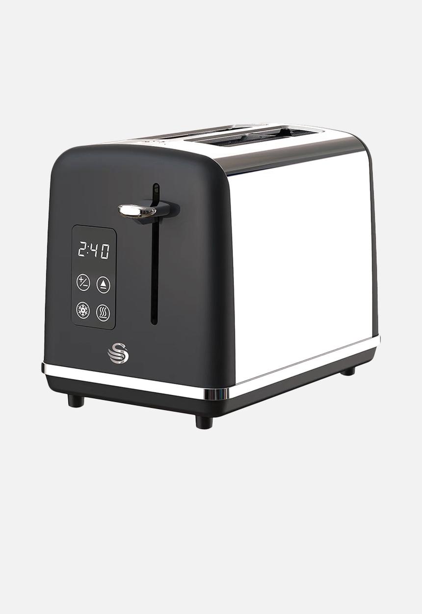 Swan - Bravo digital cordless kettle & 2 slice toaster - black