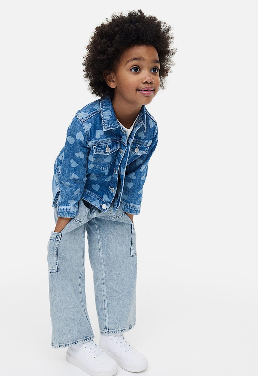 H&M - Cargo pull-on trousers - light denim blue