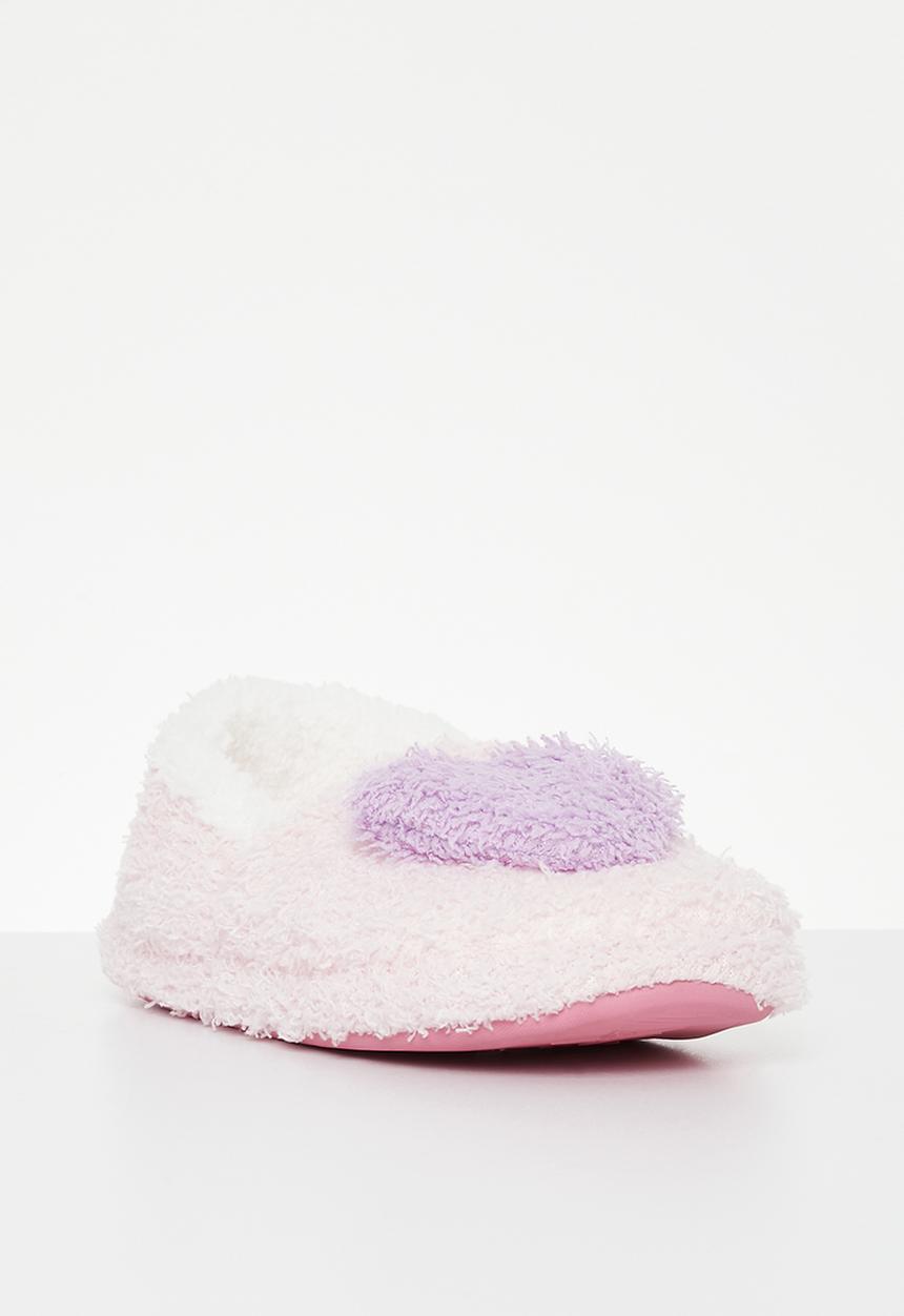 Superbalist - Closed toe heart slipper - purple & pink 