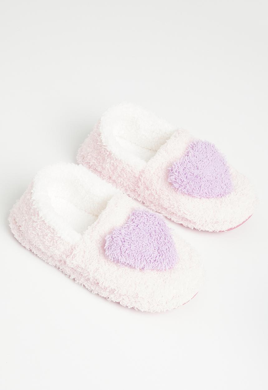 Superbalist - Closed toe heart slipper - purple & pink 