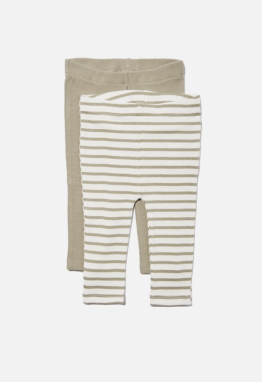 Cotton On - 2 Pack essentials skinny legging - silver sage organic
