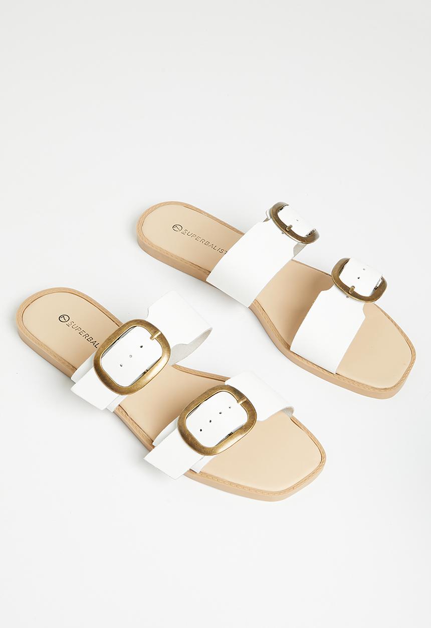 Superbalist - Nora buckle slide - white