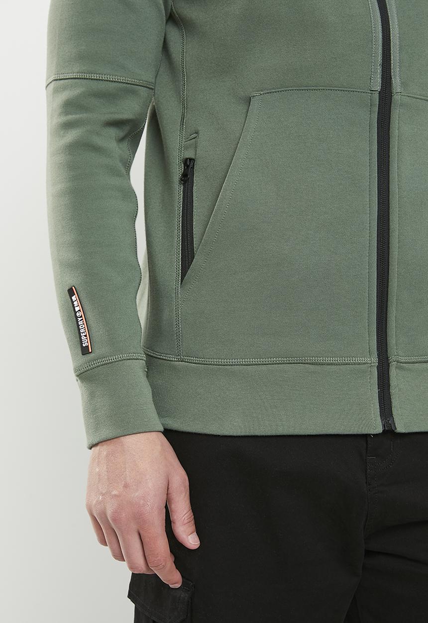 Superdry. - Code tech zip hood - balsam green