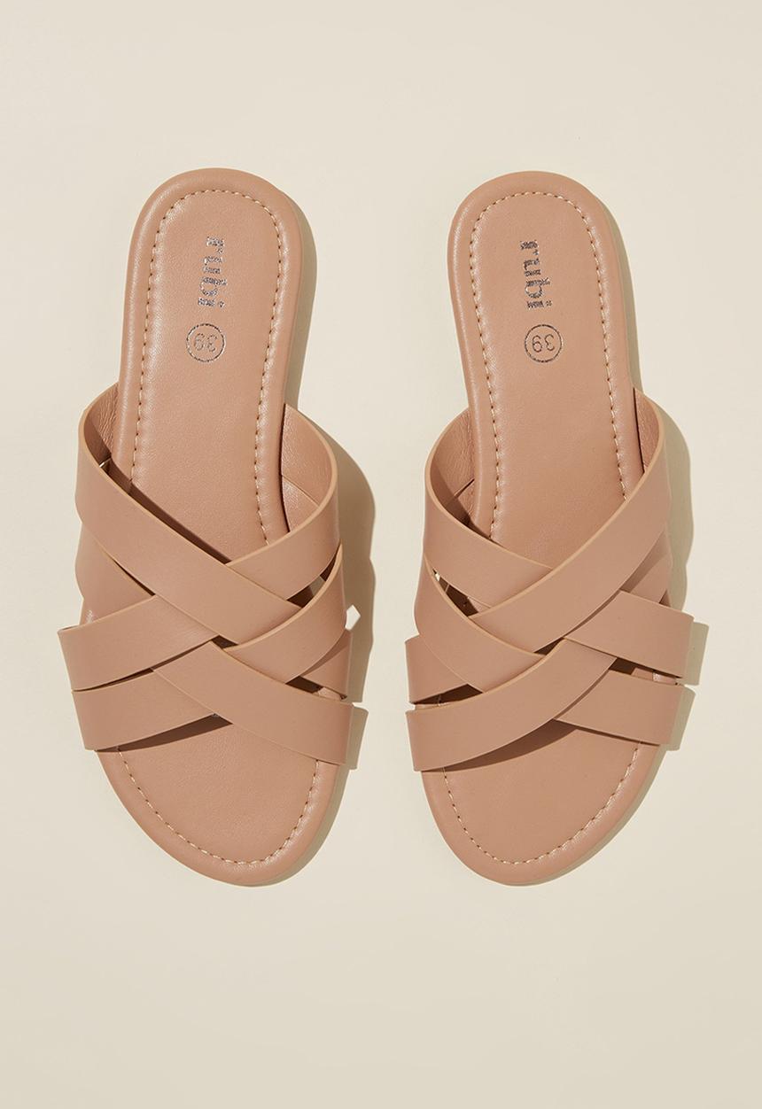 Cotton On - Cici cross over sandal - beige pink