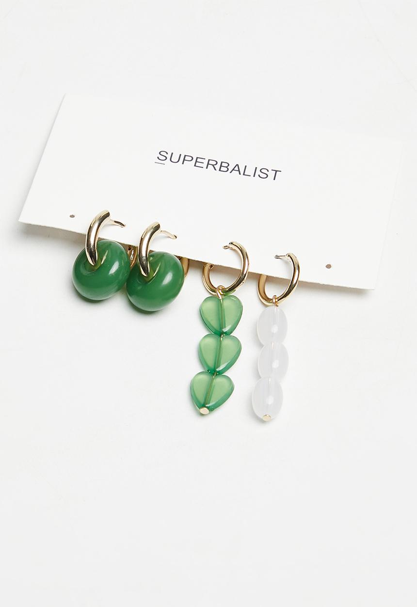 Superbalist - Norah earring set - green