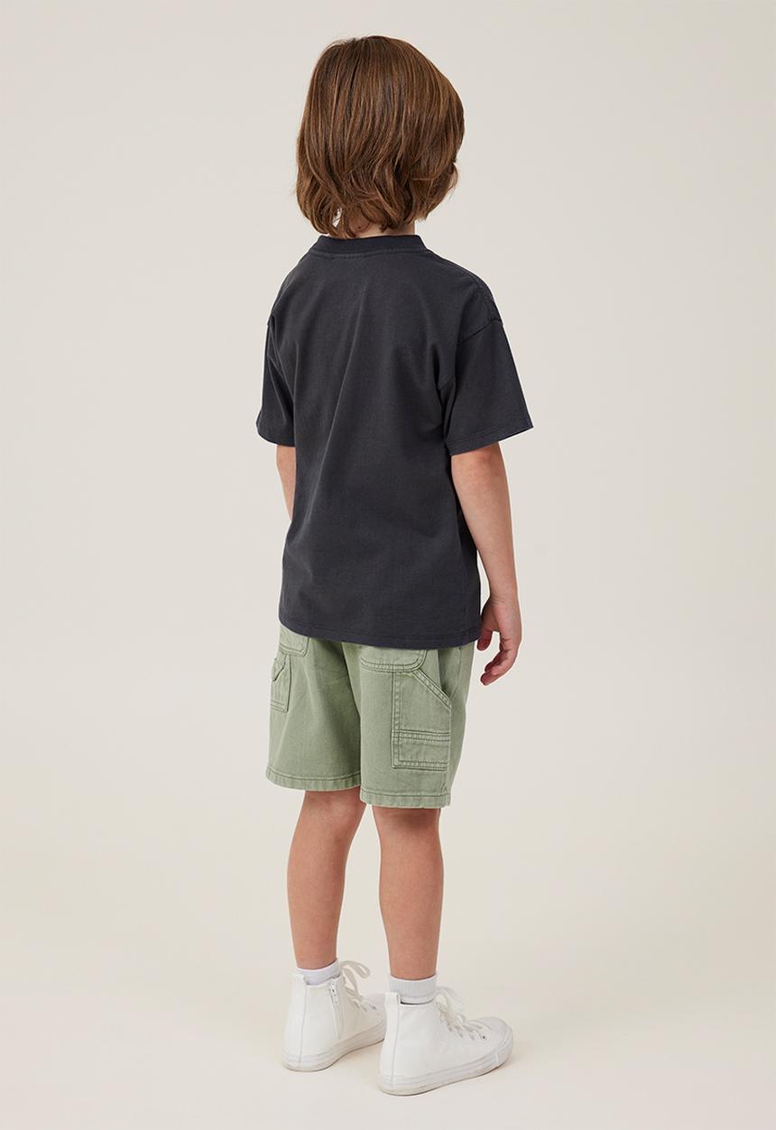 Cotton On - Balloon fit worker short - deep sage wash
