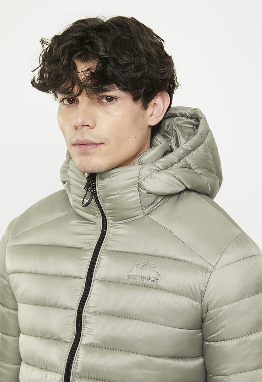 Superdry. - Code lwt sport padded jkt - stone dark grey