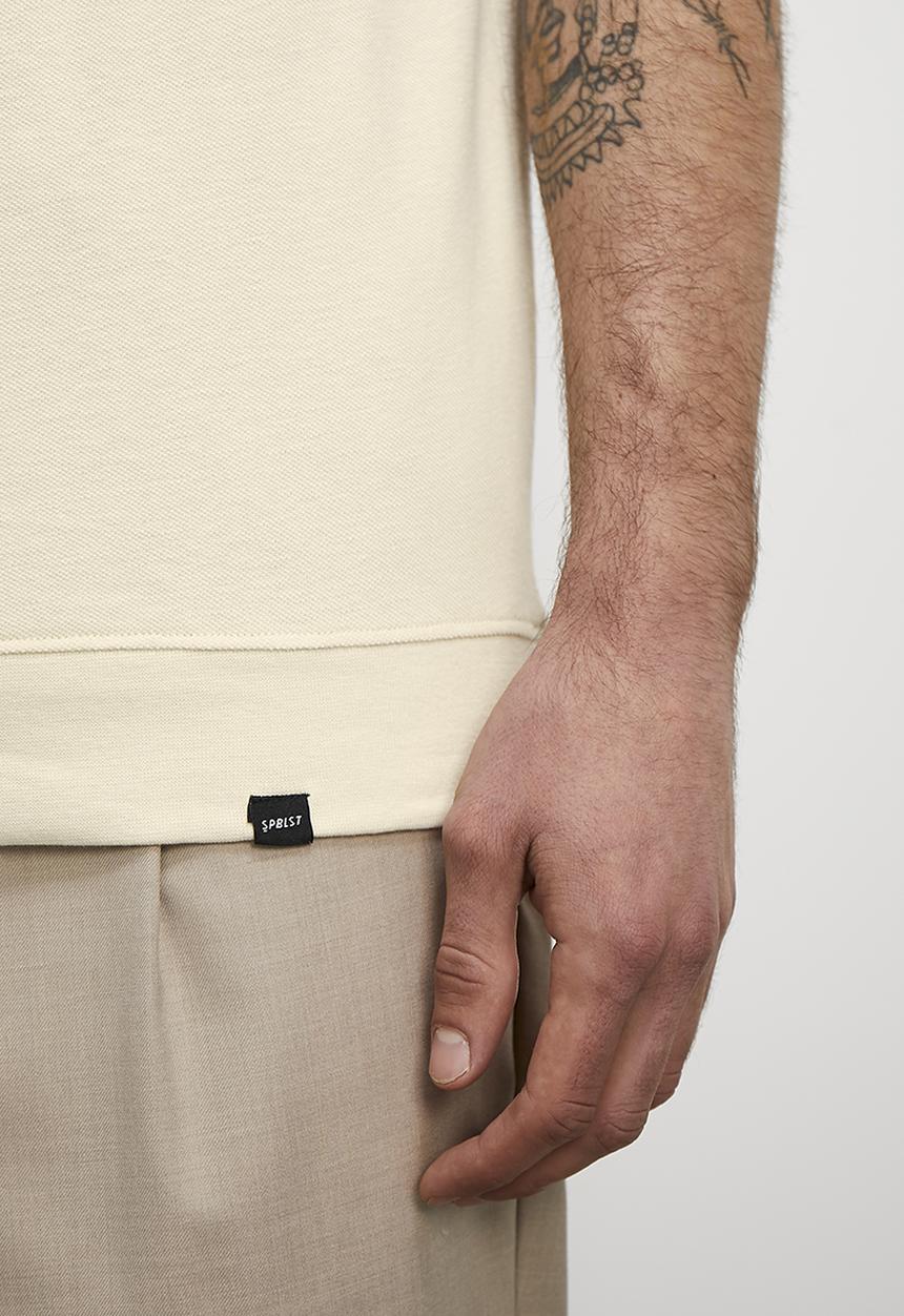 Superbalist - Fashion retro color block golfer - ecru & mocca