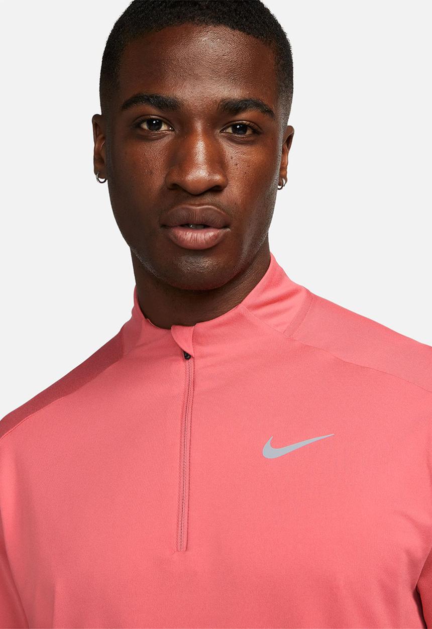 Nike - Dri-FIT 1/2-zip running top - adobe pink
