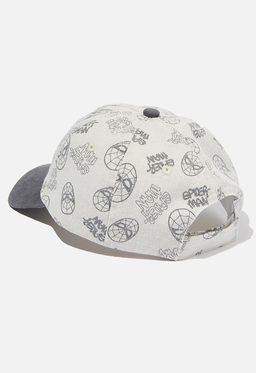Cotton On - Kids licensed cap - lcn mar spiderman/dark vanilla graffiti