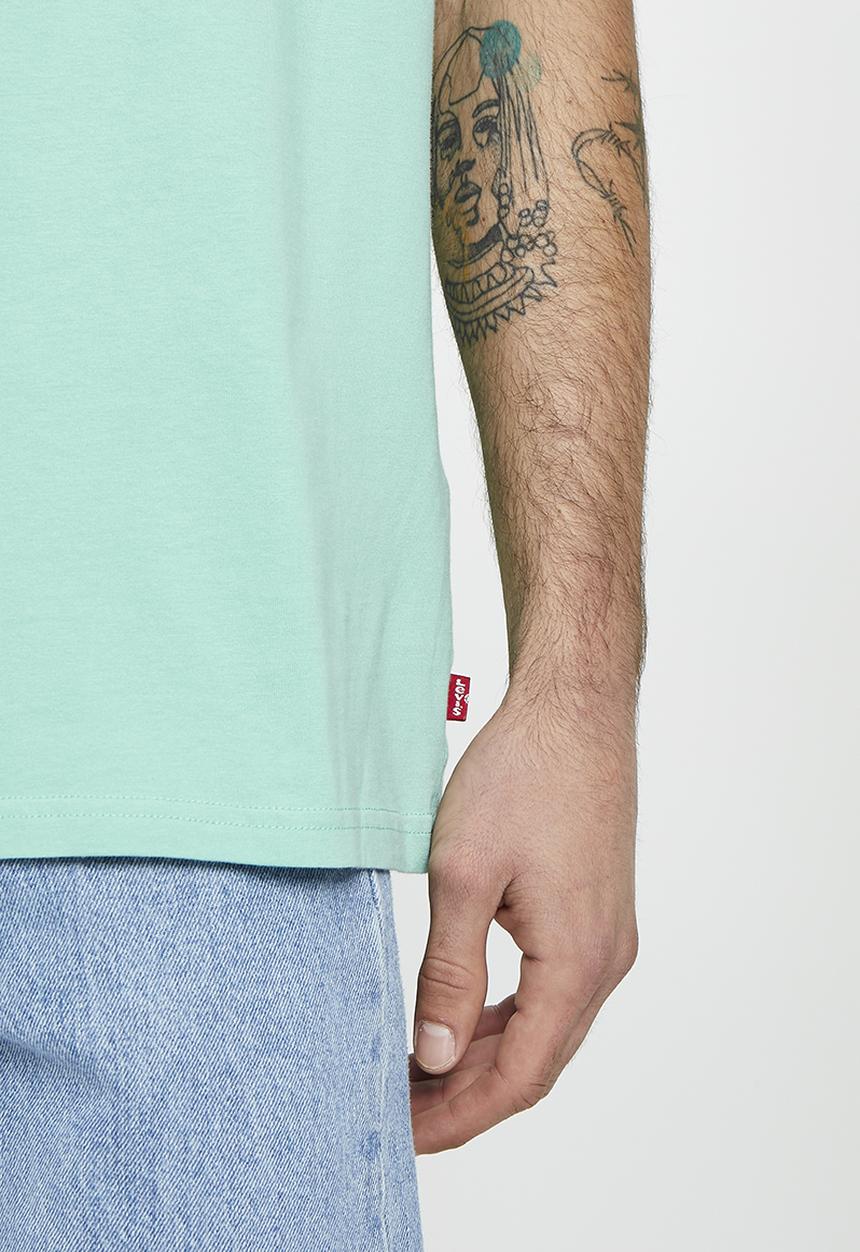 Levi’s® - Graph cali muscle tank z poster logo tan - turquoise 
