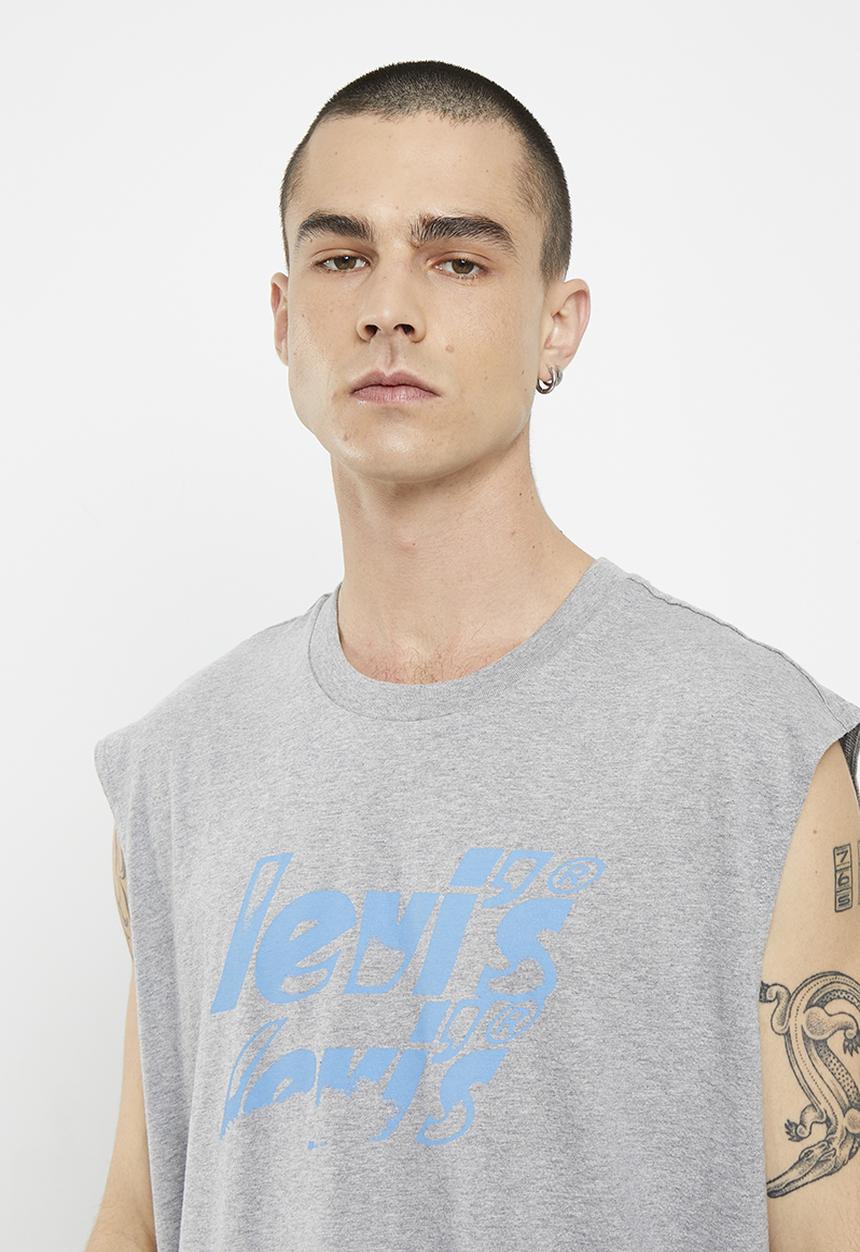 Levi’s® - Graph cali muscle tank z poster logo tan - grey 