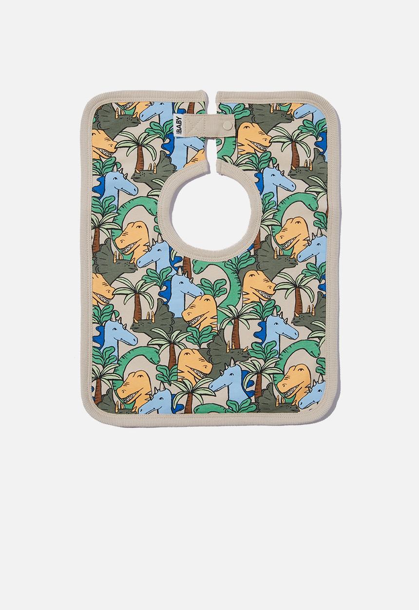 Cotton On - The square bib - rainy day/jungle dino