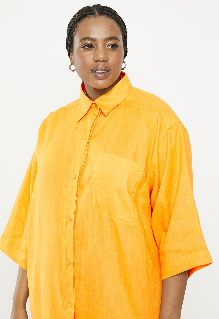 Me&B - Plus linen shirt dress - mango