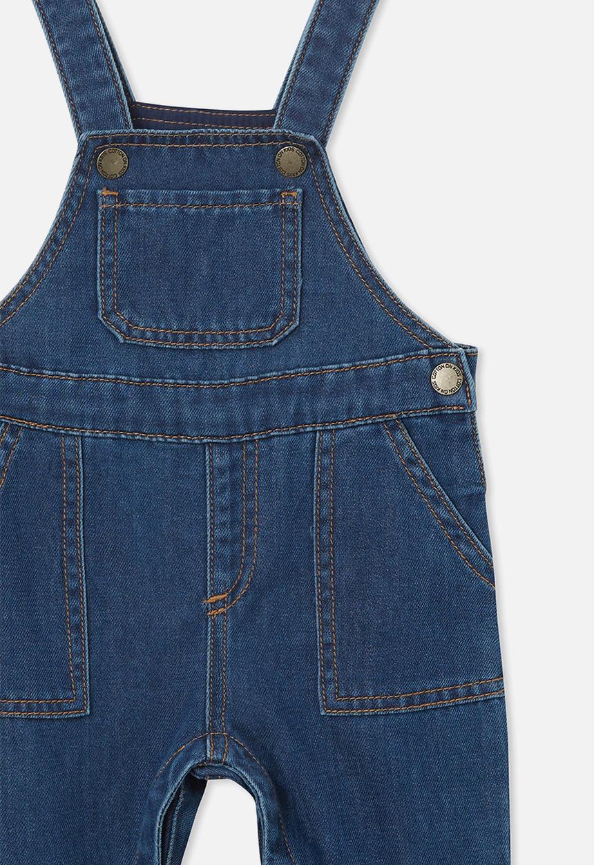 Cotton On - Seth denim overall - sorrento dark blue