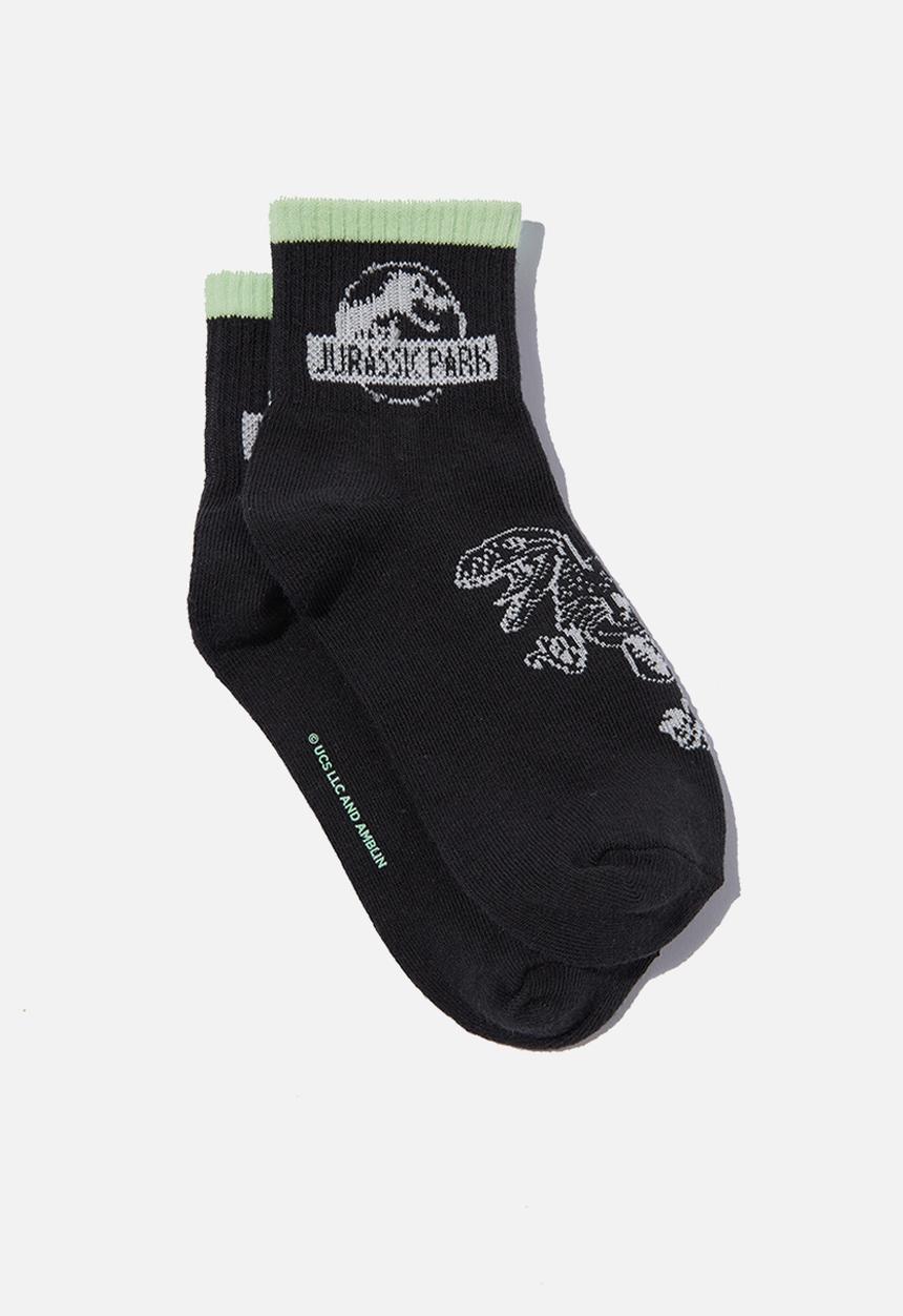 Cotton On - Single pack lcn mid crew sock - lcn uni rabbit grey/jurassic