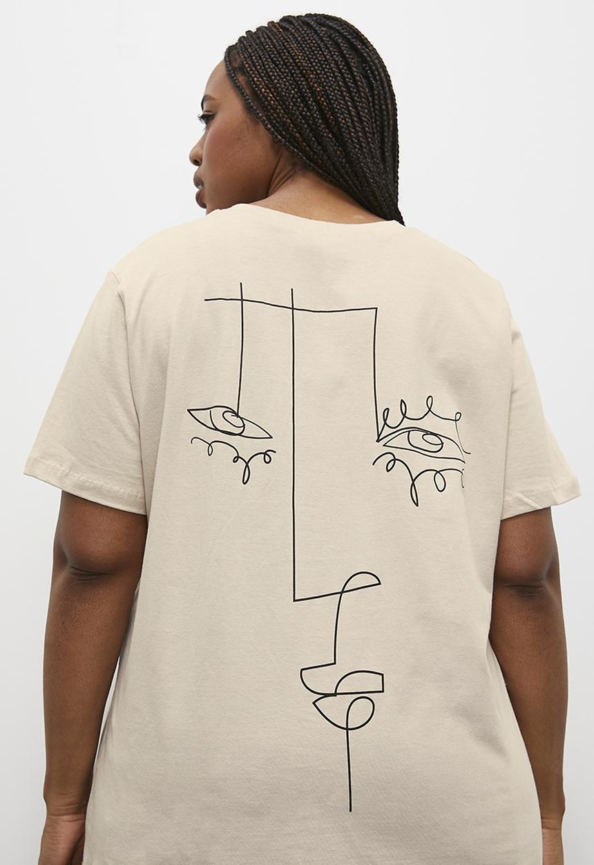 Superbalist - Back face graphic tee - stone
