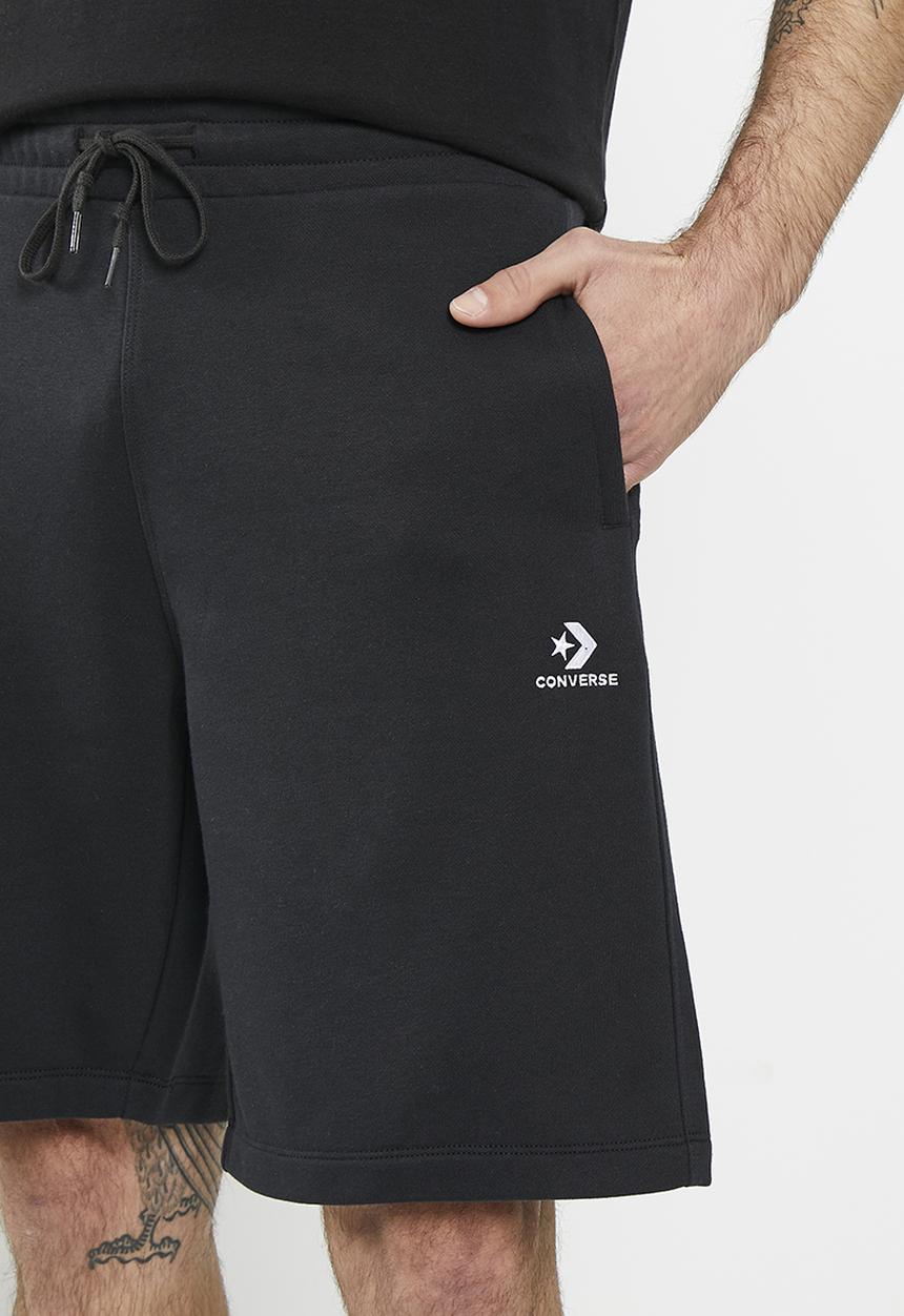 Converse - Go-to embroidered star chevron short - black