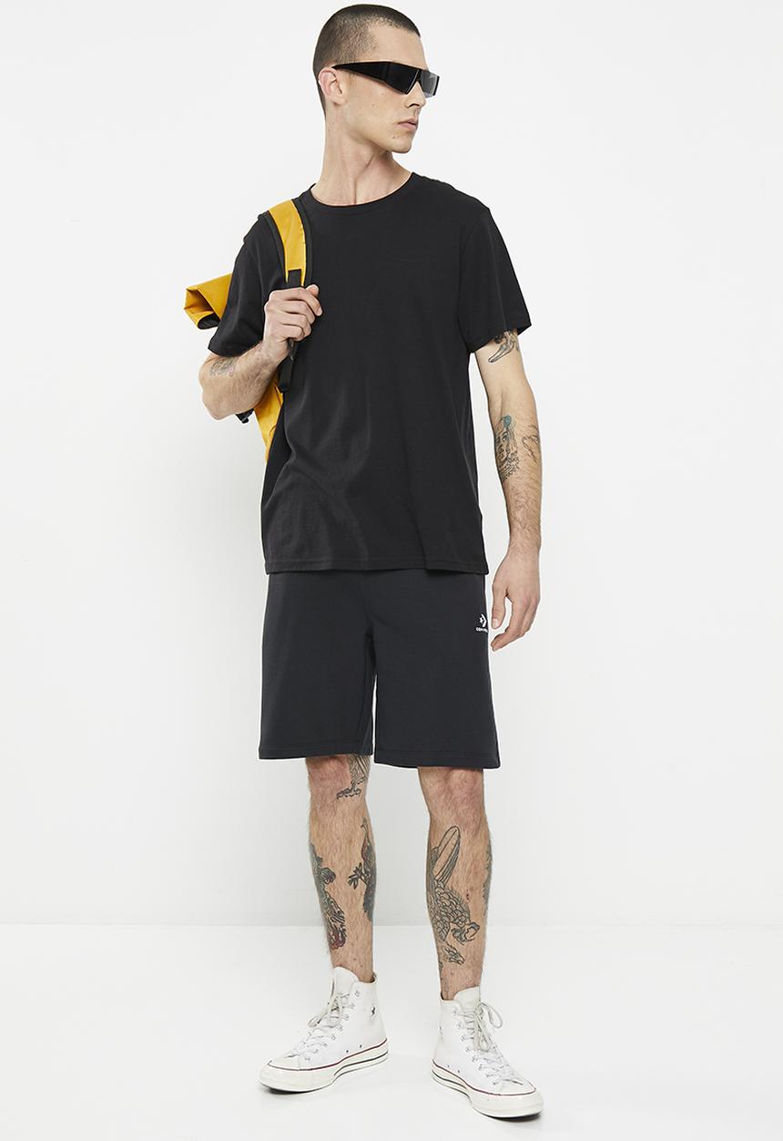 Converse - Go-to embroidered star chevron short - black